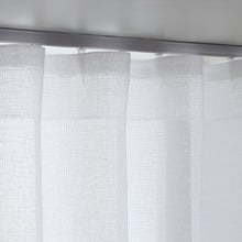 Sorrento White Sheer S-Fold Single Panel Curtain